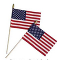 Cotton Stick Flag W/Spear Tip (4"x6")